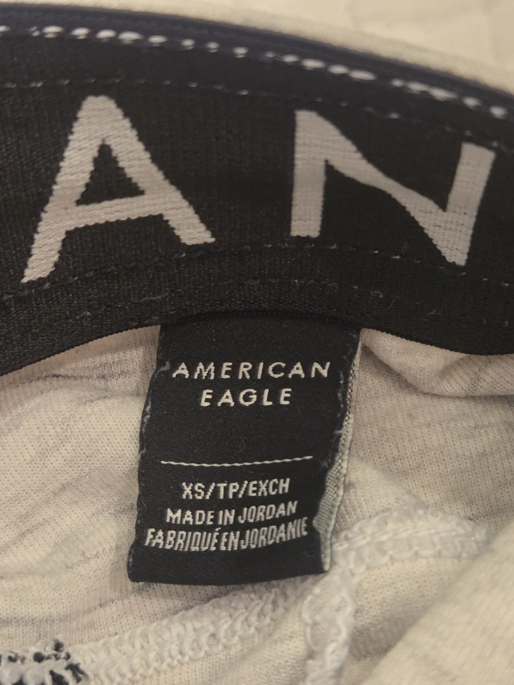 American Eagle Kids Grey Knit Jogger Pants with Black Accents Size XS